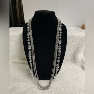 Multi-strand beaded necklace